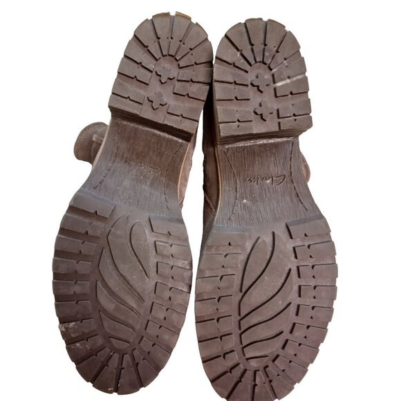 Womens Cowgirl Western Y2K Chunky Heel Sz 8 Casual Suede Buckle Ankle Boots - Picture 6 of 9